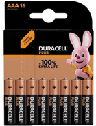 Alkaliczne baterie Duracell Plus Extra Life AAA Micro 1.5 V LR03 16 szt (5000394147126) - obraz 1