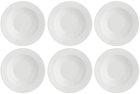 Zestaw talerzy do zupy La Porcellana Bianca Essenziale z rantem 23 cm Biały 6 szt (P00420002F) - obraz 1