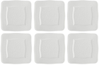 Zestaw talerzy kwadratowych La Porcellana Bianca Florentina 20 cm Biały 6 szt (P003800120) - obraz 1