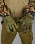 Армійські штурмові повнопалі рукавички L олива (13426) - зображення 3