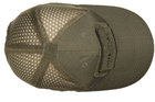 Бейсболка кепка з сіткою Олива Mil-Tec M-T з двома липучками для кріплення наклейок ripstop універсальний регульований розмір липучкою повсякденна - зображення 2