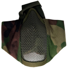 Маска для страйкболу із захистом вух із вентиляцією, Тактична маска зелена з сіткою на обличчя Multicam UKR - зображення 1