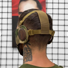 Маска для страйкболу із захистом вух із вентиляцією, Тактична маска зелена з сіткою на обличчя Multicam UKR - зображення 8
