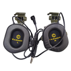 Активні захисні навушники Earmor M32X MARK3 ARC (FG) Olive з гарнітурою та кріпленням на шолом (96-00052) - зображення 2