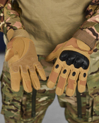 Тактичні штурмові повнопалі рукавички L койот (11837) - зображення 1