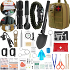 Туристический набор для выживания 60 в 1 / Универсальный комплект инструментов подсумок, мультитул, аптечка для туристов и военных