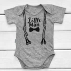 Боди футболка Dexters Little Man 62 см, Серый для мальчиков