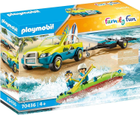 Zestaw klocków PLAYMOBIL Family Fun samochód plażowy z przyczepą na kajak 70436 (4008789704368)