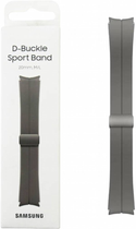 Pasek Samsung D-Buckle Sport Band do Galaxy Watch 4 / Galaxy Watch 4 Classic / Watch Active 2 / Galaxy Watch 3 20 mm Gray (8806094549362) - obraz 1