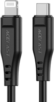 Kabel Acefast C3-01 Type-C to iP 3A 30W TPE TPE connectors Black (C3-01-C-L black) - obraz 1