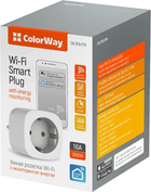 Inteligentne gniazdo Wi-Fi ColorWay 16A / 3680W pojedyncze (CW-SP1A-PTM) - obraz 3