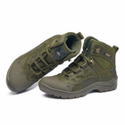Берці літні тактичні черевики PAV 501 олива хакі шкіряні сітка Fee Air 40 - зображення 7