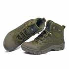 Берці літні тактичні черевики PAV 501 олива хакі шкіряні сітка Fee Air 46 - зображення 7
