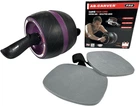 Колесо для пресу EasyFit Ab Carver PRO зі зворотнім механізмом EF-1355 ролик тренажер гімнастичний для м'язів преса Чорний з фіолетовим (56001276)