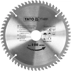 Диск пильный по алюминию YATO 200х30 мм 60 зубцов до 8000 об/мин (YT-6091)