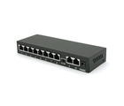 POE комутатор Merlion 8 POE 10 - 100 + 2 RJ45 10 - 100 зовнішній блок живлення 52V 1,85A