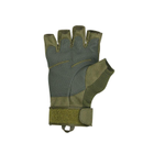 Перчатки беспалые Lesko E302 Green XL военные тактические милитари - изображение 3