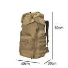 Рюкзак тактичний AOKALI Outdoor A51 50L (Sand) великий багатофункціональний армійський taktical - зображення 7