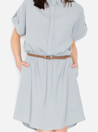 Плаття-сорочка коротке літнє жіноче Figl M442 L Сіре (5901299587157) - зображення 3