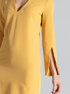 Sukienka midi jesienna damska Figl M550 XL Zółta (5902194337656) - obraz 4