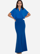 Sukienka kopertowa długa letnia damska Figl M577 S Niebieska (5902194344265) - obraz 3