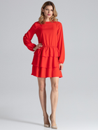 Sukienka trapezowa damska mini Figl M601 L Czerwona (5902194349178) - obraz 3