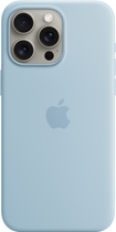 Панель Apple MagSafe Silicone Case для Apple iPhone 15 Pro Max Light Blue (MWNR3) - зображення 1
