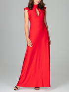 Sukienka trapezowa damska wieczorowa Lenitif K486 L Czerwona (5902194353823) - obraz 1