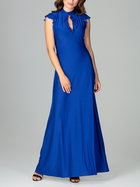 Sukienka trapezowa damska wieczorowa Lenitif K486 XL Niebieska (5902194353878) - obraz 1
