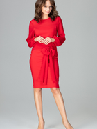 Sukienka ołówkowa damska midi Lenitif K494 M Czerwona (5902194355018) - obraz 1
