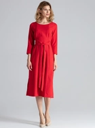 Sukienka midi jesienna damska Figl M631 S Czerwona (5902194361019) - obraz 3