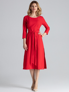 Sukienka midi jesienna damska Figl M631 S Czerwona (5902194361019) - obraz 4