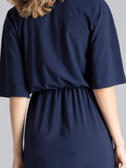 Sukienka tunika damska elegancka Figl M656 S Granatowa (5902194363976) - obraz 9
