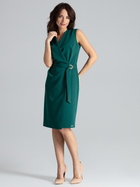 Плаття на запах міді літнє жіноче Lenitif L037 XL Зелене (5902194368643) - зображення 3