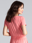 Sukienka T-shirt damska długa Lenitif L042 S Koralowa (5902194369411) - obraz 7