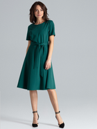 Sukienka trapezowa damska elegancka Lenitif L043 L Zielona (5902194369558) - obraz 4