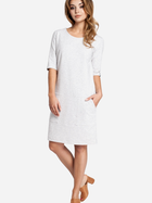 Sukienka krótka jesienna damska BeWear B033 XL Jasnoszara (5902041185362) - obraz 1
