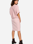 Sukienka krótka jesienna damska BeWear B097 2XL-3XL Różowa (5903068425356) - obraz 2
