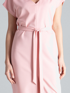 Sukienka ołówkowa damska midi Lenitif L032 S Różowa (5902194365734) - obraz 6