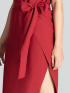 Sukienka midi letnia damska Figl M674 S Ciemnoczerwona (5902194370691) - obraz 5