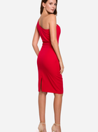 Sukienka ołówkowa damska z rozcięciem Makover K003 2XL Czerwona (5903068457487) - obraz 2
