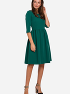 Плаття міді літнє жіноче Makover K010 2XL Зелене (5903068458989) - зображення 1