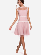 Плаття вечірнє коротке літнє жіноче Makover K030 S Рожеве (5903068461910) - зображення 1