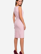 Sukienka ołówkowa damska z rozcięciem Makover K004 S Różowa (5903068457760) - obraz 2