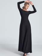Sukienka długa jesienna damska Figl M707 S Czarna (5902194382618) - obraz 3