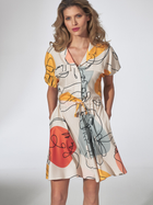Sukienka koszulowa krótka letnia damska Figl M739 S Wielobarwna (5902194385756) - obraz 4