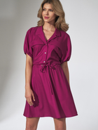 Плаття-сорочка коротке літнє жіноче Figl M739 L Фуксія (5902194385893) - зображення 4