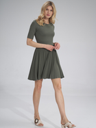 Sukienka trapezowa damska mini Figl M751 XL Khaki (5902194388481) - obraz 1