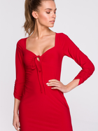 Sukienka midi jesienna damska Stylove S308 2XL Czerwona (5903887663076) - obraz 4