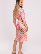 Sukienka kopertowa midi letnia damska Made Of Emotion M668 S Różowa (5903887663953) - obraz 2